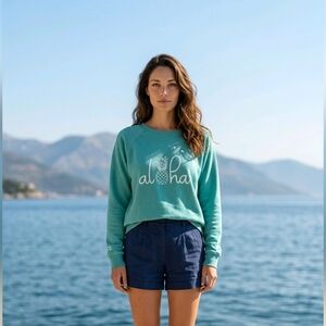 NWT Aloha Teal Sweatshirt